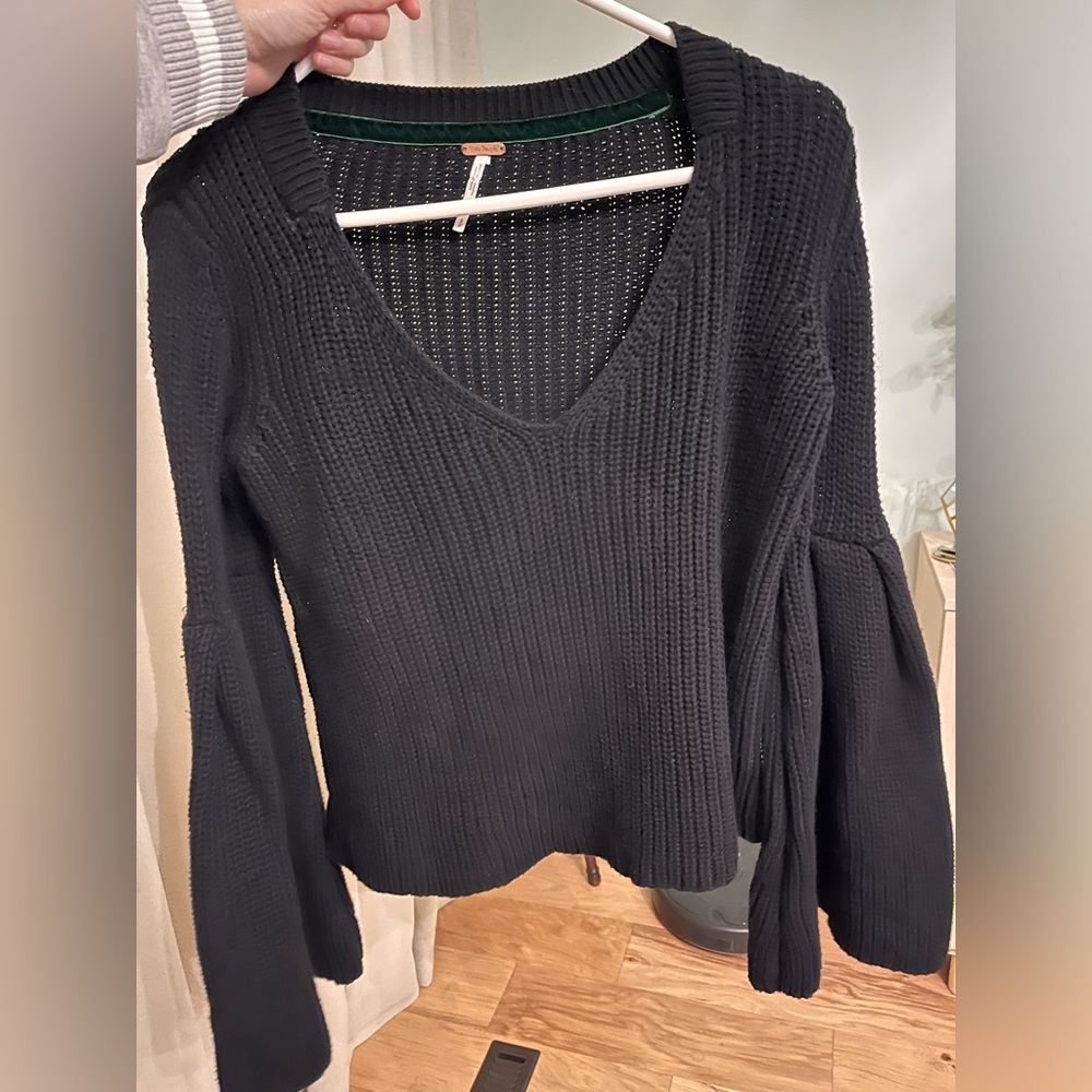 Free People Damsel bell sleeved cotton sweater - Picture 7 of 9